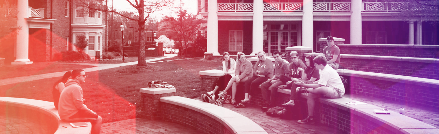 Students role-play Athenians debating democracy in a Reacting to the Past game at Elon University.